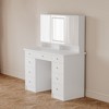 Famapy 43"W Large Vanity Table 9-Drawer Vanity Set with Crystal Pulls and Versatile Mirror Lighting - 4 of 4