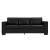 GDFStudio Isla 93.7" 3-Seater Modern Rubberwood Faux Leather Upholstered Storage Sofa with Cushions and Cup Holder - 4 of 4