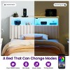 Greenstell Upholstered Headboard for Bed Frame,  with Charging Station & LED Light, Height Adjustable, Gray - 2 of 4