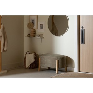 South Shore Kodali Bench Gray: Upholstered Rectangle, Wood Legs, Polyester, 250lb Capacity - 1 of 4