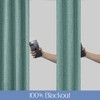 Awesome Home  Linen Texture Blackout Grommet Curtains Pair(2 Panels) - 2 of 4