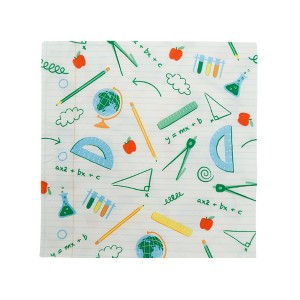 Daydream Society - Back to School Smarty Pants Subject Large Napkins - Pack of 16 Paper Napkins - 1 of 3