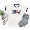 Simply Sage Market Women's Land That I Love Heart Short Sleeve Ringer Tee - 2 of 3