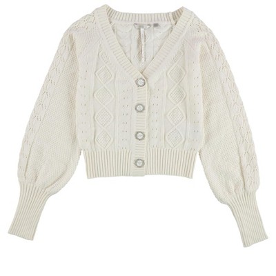 GUESS Womens Brielle Knit Cardigan Sweater
