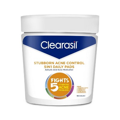 Clearasil Stubborn Acne Control - 5in1 Daily Pads 6/90ct