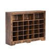 Shoe Rack with Curved Base Large Capacity Free Standing Shoe Cabinet with 24 Compartments Wooden Organizer for Entryway Bedroom Living Room - 2 of 3