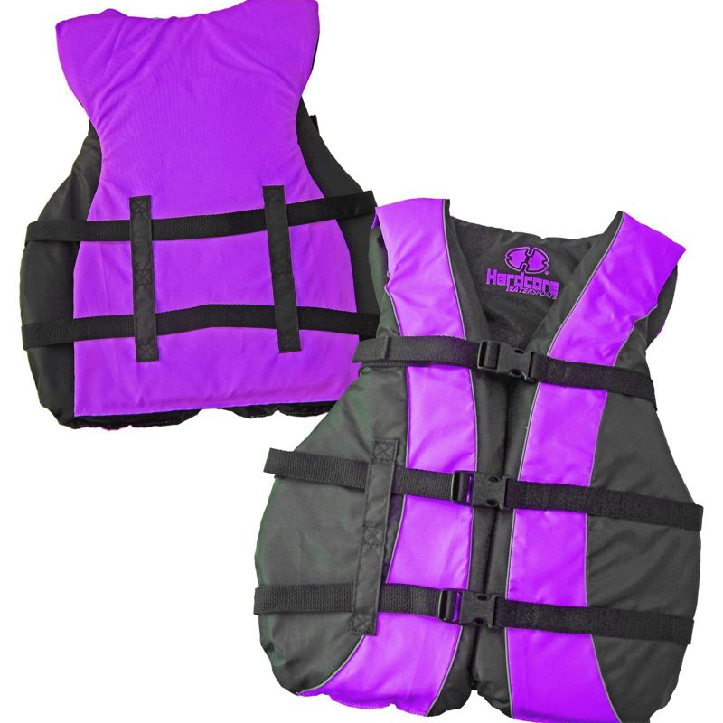 Hardcore life jacket 2 pack paddle vest for adults; Coast Guard approved Type III PFD life vest flotation device; Jet ski, wakeboard, hardshell kayak, 3 of 5