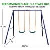 TopComfy Playground Swings for Outdoor Swing Set, Children Outdoor Playset Place, Suitable for Garden, Courtyard, Blue,102”*74”*71" - 3 of 4