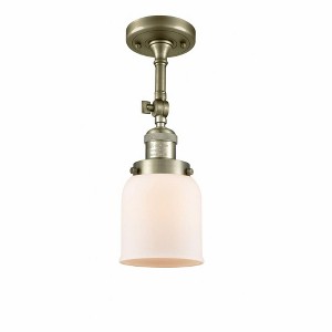 Bell - 1 Light Semi-Flush Mount In Industrial Style-13.5 Inches Tall and 5 Inches Wide - 1 of 1