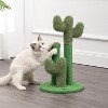 Marfa Modern Jute Triple-Cactus Cat Scratching Post with Fuzzy Toy - image 2 of 4