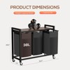 Musment Laundry Hamper with Pull-Out Removable Laundry Bags Clothing Sorter with Shelf and Wheels(Adjustable feet) - 2 of 4