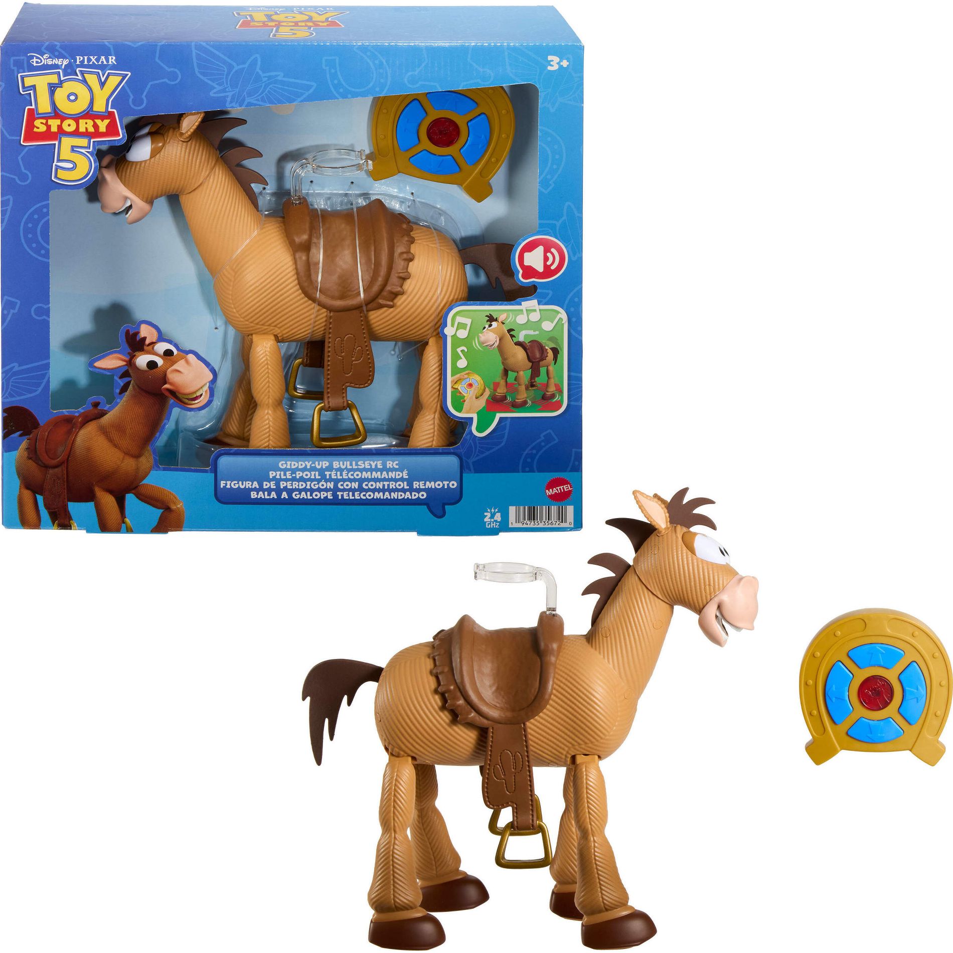 Disney and Pixar Toy Story 5 Giddy-Up Bullseye RC 12" Scale Remote Controlled with Sounds