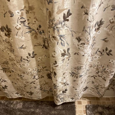 Neutral Floral Shower Curtain - Threshold™ : Target