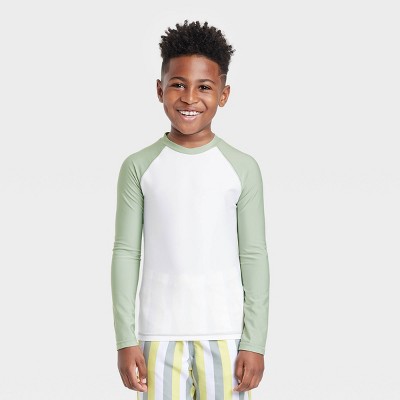 Boys' Long Sleeve Rash Guard Swim Shirt - Cat & Jack™ Green