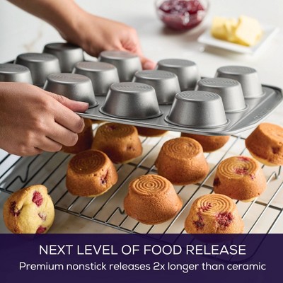 Gray Nonstick 12-Cup Steel Muffin Pan