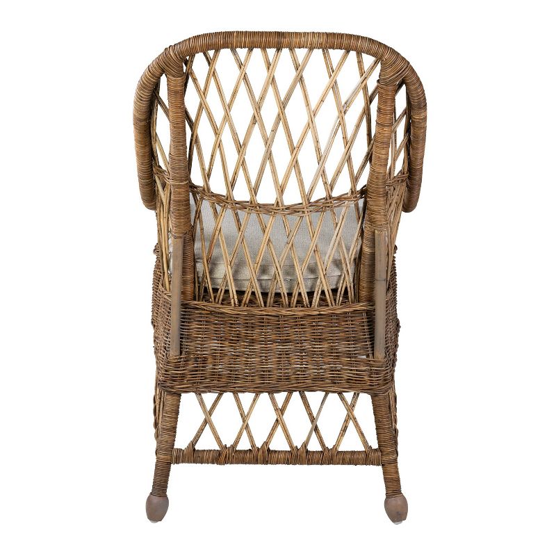 Monika Rattan Dining Chair Gray - East at Main, 6 of 10