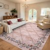 Washable Modern Floral Print Area Rugs for Living Room Bedroom, Indoor Farmhouse Home Decor Carpet for Dining Room Office - 2 of 4