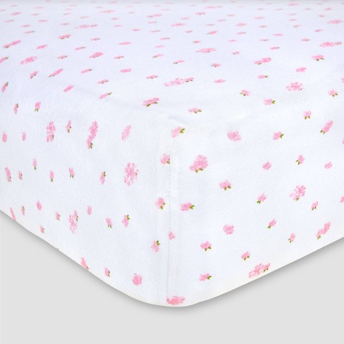 Burt s Bees Baby Organic Fitted Crib Sheet Butterfly Garden Blossom Pink Target