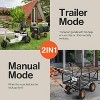 SuperHandy Garden Cart with Tow & Dump Features - 10" Tires, Tugger Scooter Compatible - 2 of 4