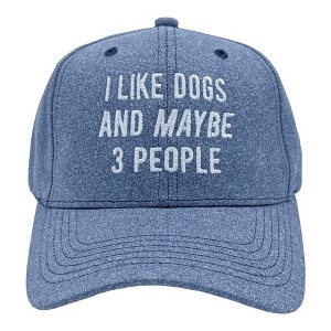 I Like Dogs And Maybe 3 People Hat Funny Anti Social Pet Puppy Animal Lover Trucker Cap - Crazy Dog - 1 of 4