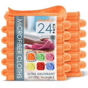 Hearth & Harbor Microfiber Cleaning Cloth, Reusable Microfiber Towel, Lint Free Washcloths - 1 of 4