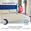 Kickoff 300 Thread Count 100% Organic Bamboo Viscose Fitted Sheet Only, Extra Deep Pocket, Cooling & Breathable, Double Stitching, Bedding Sheet - 4 of 4
