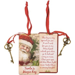 Primitives by Kathy Santa's Magic Key Christmas Ornament - 1 of 4