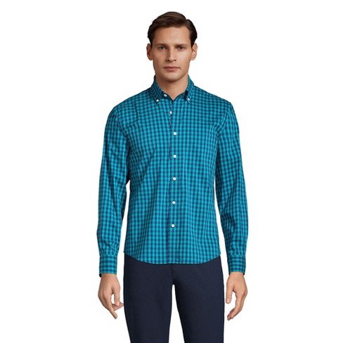 Lands' End Men's Traditional Fit Comfort-first Shirt With Coolmax