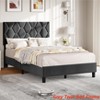 TWIN XL/Twin/Full /Queen/King Upholstered Bed Frame Heavy-Duty Platform Bed Frame w/ Upholstered Headboard and Strong Wood Slats - 3 of 4