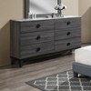 TiramisuBest Modern 6-Drawer Dresser with Faux Marble Top,Bedroom Storage Cabinet with Elegant Knob Pulls, Gray - 2 of 4