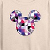 Women's - Disney - Mickey Head Solid Geo Lightweight French Terry Wide Neck Long Sleeve Shirt - 2 of 4