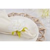 Saro Lifestyle Flower Shaped Napkin Rings (Set of 4), White - 4 of 4