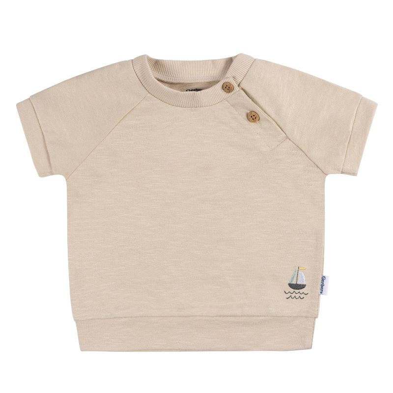 Gerber Baby Boys' T-shirt and Shorts, 2-Piece, 3 of 8
