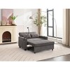 NicBex 3-in-1 Convertible Sleeper Chair,Tech Cloth Folding Sofa Bed with USB Ports,50.39" Couches with 4 Side Pockets for Living Room,Dark Gray - 4 of 4