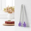 Unique Bargains Pcs Food Tongs Hand-Shaped Ice & Food Tongs Dishwasher Safe Stainless Steel Silicone 5 Inch 1 Pcs - 2 of 3