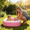 Jasonwell 34"x10" Inflatable Baby Pool for Toddlers 1-3, Soft Floor, Handles & Drain, Blow-up Bathtub & Ball Pit, Pink Summer Toy - 2 of 4
