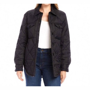 Women's Faux Fur Quilted Jacket - Karen Kane - 1 of 3