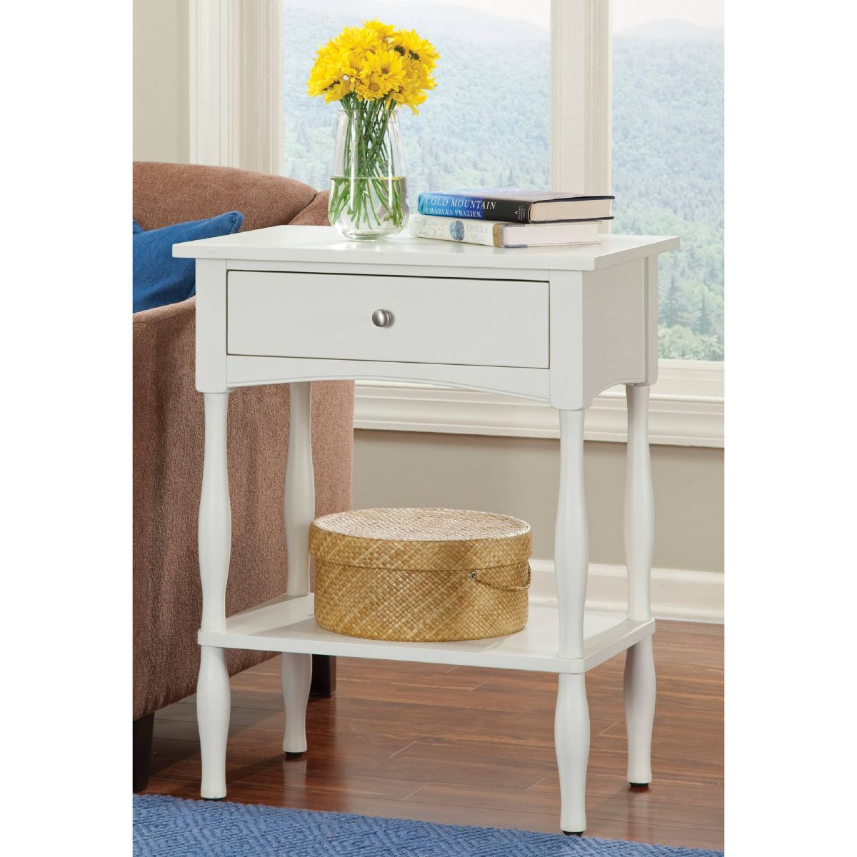 Shaker Cottage  End Table with Drawer and Shelf - Alaterre Furniture - thumbnail 9