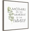 22" x 22" Mother's Inspiration I Heartbeat by Tara Reed Framed Canvas Wall Art Gray Wash - Amanti Art: Gift for Mom, Botanical Typography - 2 of 4