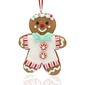 Gloria Duchin Clay Frosted White Gingerbread Tree Ornament - 1 of 3