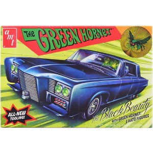 Skill 2 Model Kit Black Beauty "The Green Hornet" (1966–1967) TV Series w/Green Hornet and Kato Figures 1/25 Scale Model by AMT - 1 of 4