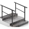 Handrails for Outdoor Steps, Outdoor Stair Railing Fits 3 to 4 Steps, Sturdy Porch Railing with Installation Kit - 2 of 4