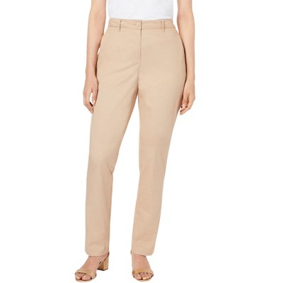 Jessica London Women's Plus Size Petite Stretch Cotton Chino Straight Leg Pant