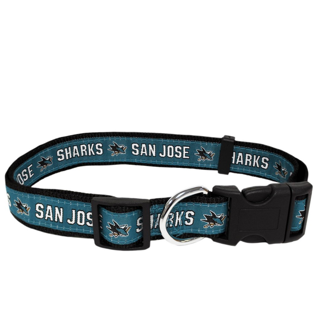 Photos - Collar / Harnesses Pets First NHL San Jose Sharks Collar - L 