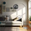 Dovelina Arch Floor Lamp with Glass Shade Adjustable Arc Lamp - 2 of 4