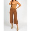 Women's CAMEL PINSTRIPE WIDE LEG TROUSERS - DRESS FORUM - 4 of 4