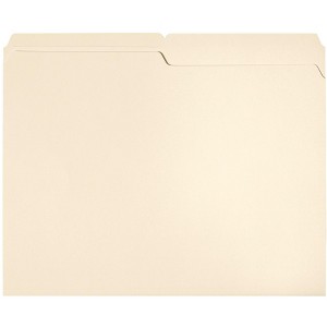 School Smart Manila File Folders, Letter Size, 1/2 Cut Tabs, Pack of 100 - 1 of 4