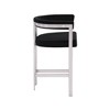 Meridian Furniture,Marcello Black Velvet Counter Stool, Set of 2 - 4 of 4