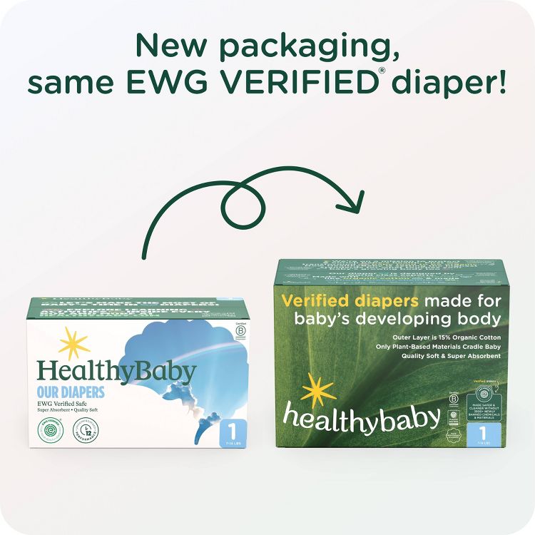 HealthyBaby Organic Cotton Enhanced Chlorine Free Disposable Diaper, 2 of 10
