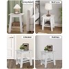 Wood Side Table with Storage Shelf, Small End Tables for Small Spaces, Square Nightstand and Accent Table for Living Room & Bedroom - 4 of 4